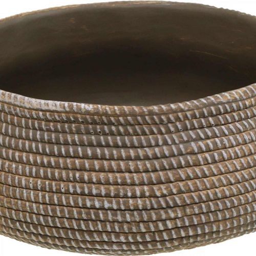 Floristik24 Bloempot boho schaal gevlochten patroon keramiek Ø26cm H10cm