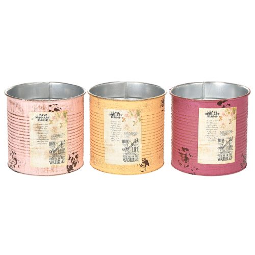 Artikel Bloempot in vintage design voor woonkamer- en kantoordecoratie, 15 cm, 3 stuks