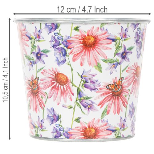 Artikel Bloempot, lentedecoratie, plantenbak, metaal, Ø12cm, H10.5cm