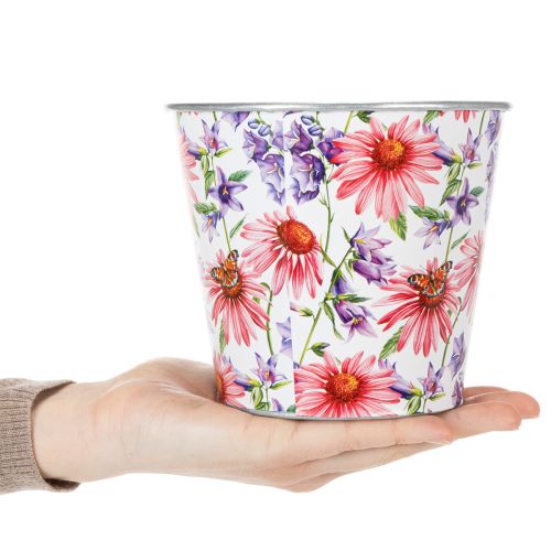 Artikel Bloempot, lentedecoratie, plantenbak, metaal, Ø14cm H12,5cm
