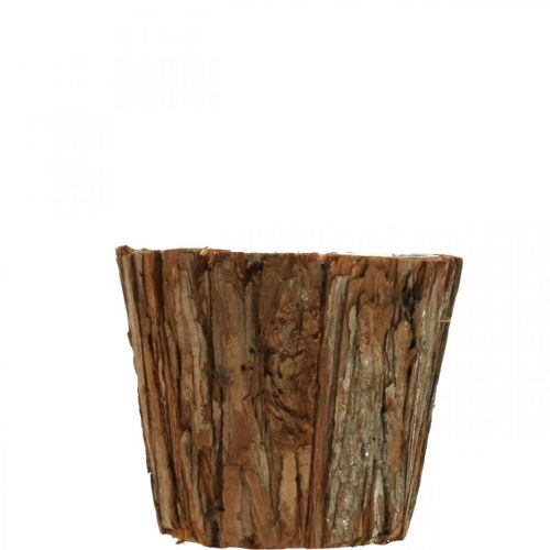 Floristik24 Plantenbak, bloempot hoog, boomschors decoratie Ø14cm H12.5cm