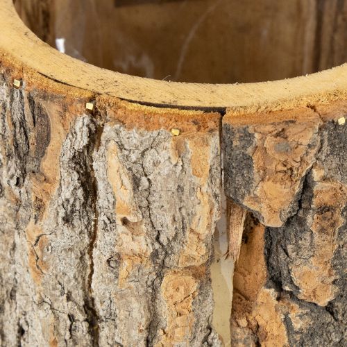 Artikel Bloempot houten plantenbak vogelverschrikker roest H24,5cm
