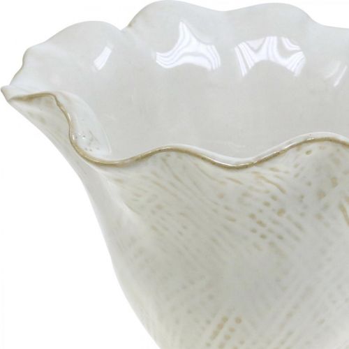 Artikel Bloempot keramiek plantenbak bloembeker plantenpot wit Ø15cm