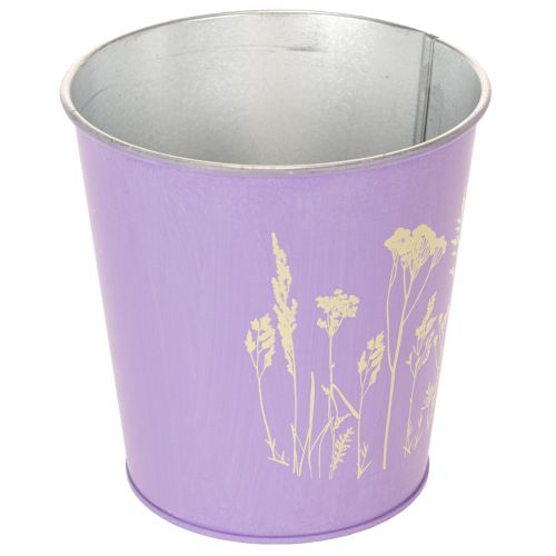 Ronde pastelkleurige bloempot met bloemenmotief voor kamerplanten, 12 cm, 3 stuks | Floristik24.nl