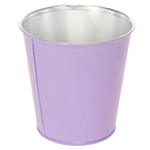 Metalen bloempotjes met bloemenpatroon in pasteltinten Ø10 cm - set van 3 | Floristik24.nl