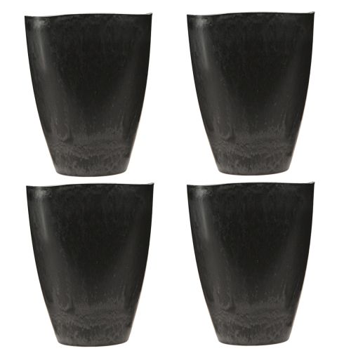 Artikel Orchideepot bloempot kunststof antraciet 13,5x13x16,5cm 4st
