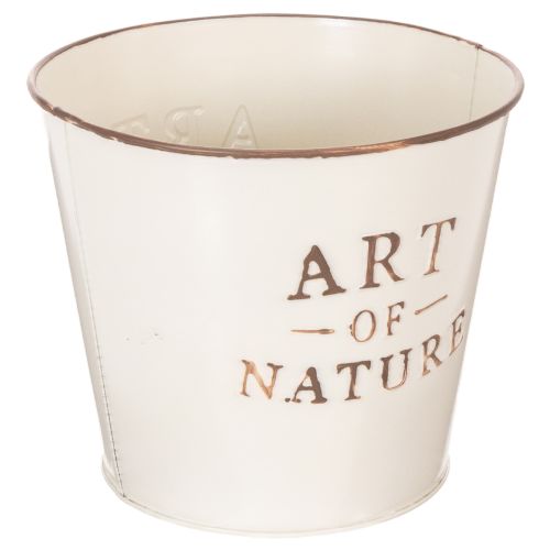 Zinken bloempot Art of Nature Crème Ø17,5cm H15cm | Floristik24.nl
