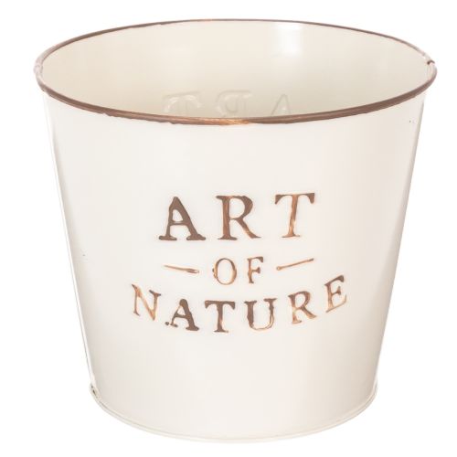 Zinken bloempot Art of Nature Crème Ø17,5cm H15cm kopen | Floristik24.nl