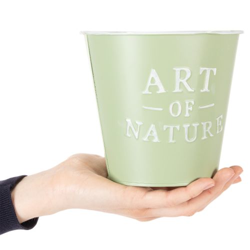 Artikel Zinken bloempot Art of Nature mintgroen Ø17,5cm H15cm