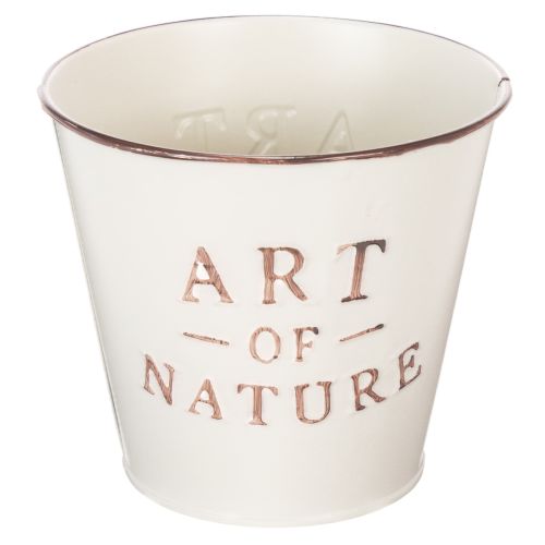 Zinken bloempot, crème, Ø15cm H13,5cm kopen | Floristik24.nl