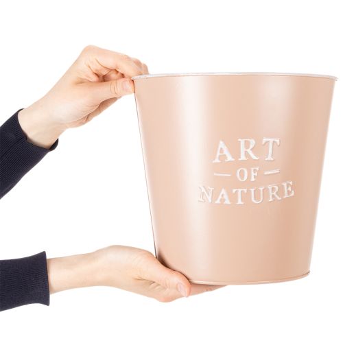 Artikel Zinken bloempot, metalen plantenbak, antieke roos, Ø22cm H21cm