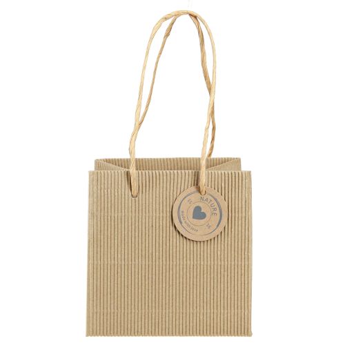Artikel Bloempot van papier geribbeld met folie 12x12cm 8 st