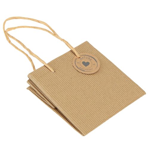 Artikel Bloempot van papier geribbeld met folie 12x12cm 8 st