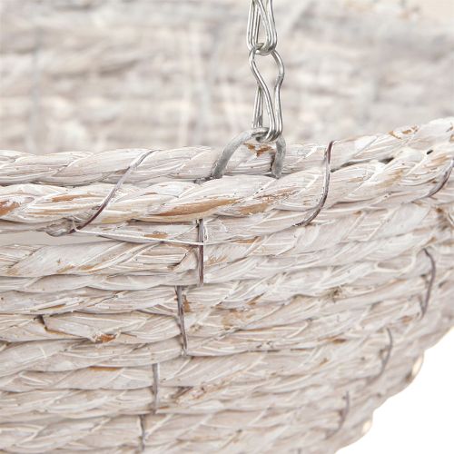 Artikel Bloempot hangend stro naturel wit Ø28cm H15cm 2st