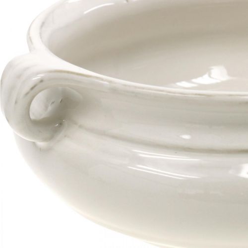 Floristik24 Bloempot met Handvat Planter Keramische Bloempot Wit Ø22cm