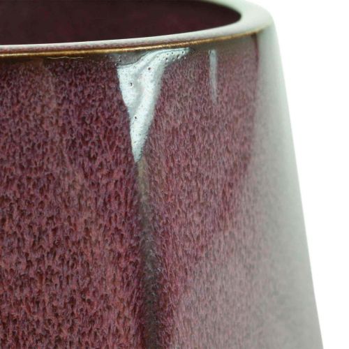 Floristik24 Bloempot Keramiek Rood Zeshoekig Ø14cm H12cm