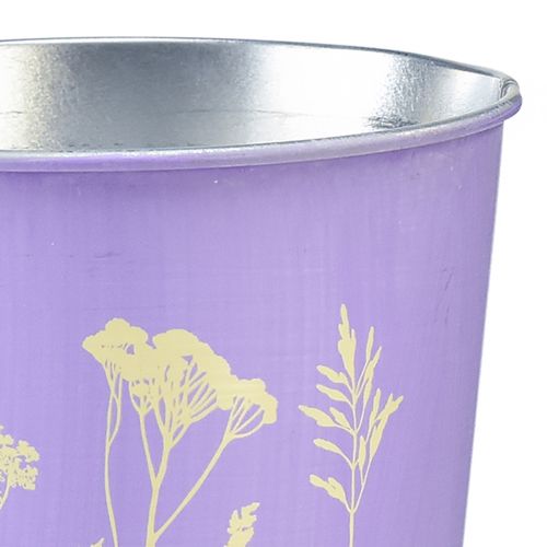 Artikel Bloempot metalen plantenbak paars Ø11,5cm H11,5cm