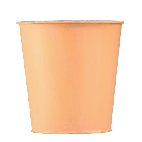 Artikel Bloempot metalen plantenbak perzikgeel Ø11,5cm H11,5cm