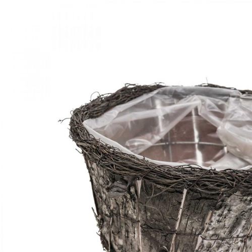 Artikel Bloempot plantenpot rond berkenbast wijnranken Ø28cm H15cm