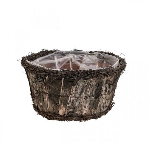 Artikel Bloempot plantenpot rond berkenbast wijnranken Ø28cm H15cm