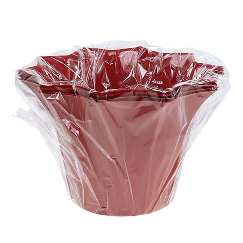 Floristik24 Bloempot plastic Ø14cm rood 10st