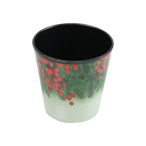Floristik24 Bloempot Kerstplantenbak emmer Ilex Ø11cm H10,5cm