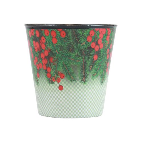 Floristik24 Bloempot Kerstplantenbak emmer Ilex Ø11cm H10,5cm