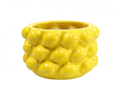 Artikel Bloempot citroen plantenbak keramiek geel Ø18,5cm H12cm