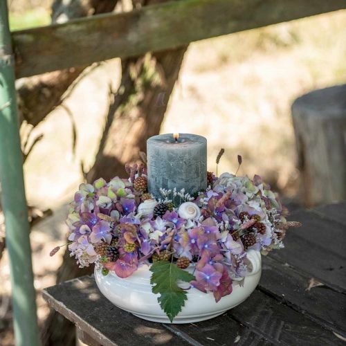 Floristik24 Bloempot met handvat cachepot keramiek plantenpot wit Ø26,5cm