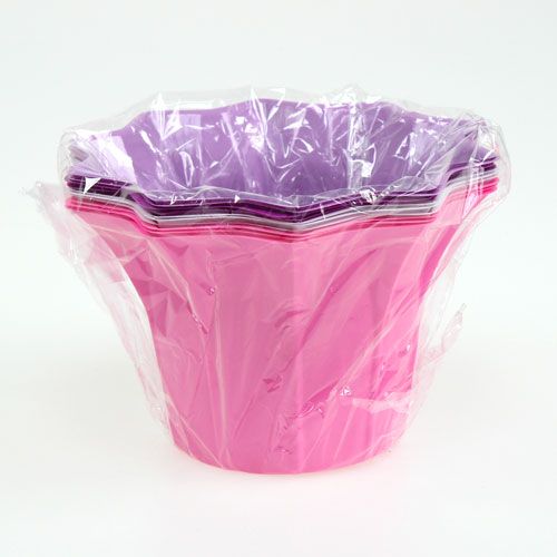 Floristik24 Plastic pot kleurrijk Ø15cm H10cm 10st