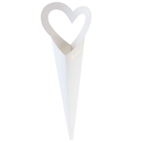 Floristik24 Bloementas rozen cadeauverpakking wit 46cm 12 st