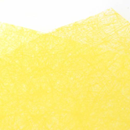 Artikel Bloementas jute patroon geel L36cm B25cm - 12cm 50 st
