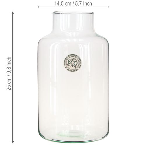 Artikel Bloemenvaas glas decoratieve vaas met hals helder Ø14,5cm H25cm
