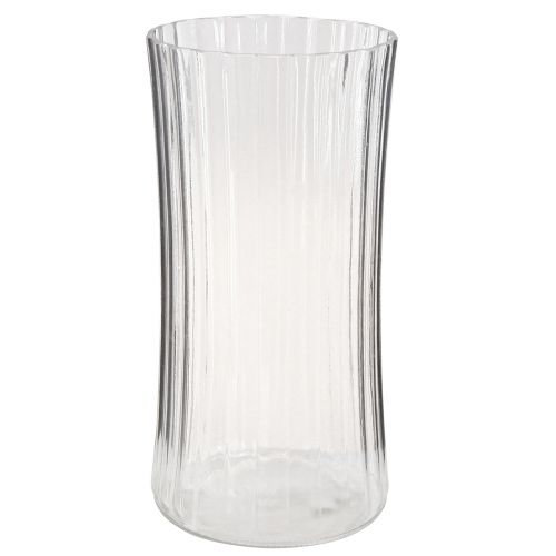 Artikel Bloemenvazen van glas vaas retro helder Ø12cm H24cm 2st