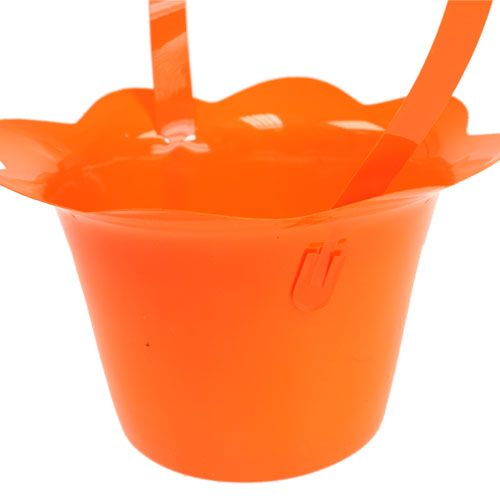 Floristik24 Bloempot met handvat kleurrijk Ø15cm H9.5cm 10st