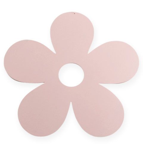 Floristik24 Houten bloem om op te hangen Ø25cm roze