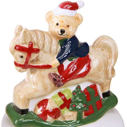 Artikel Snoeppot met deksel Kerstbonboniere H20cm 2st