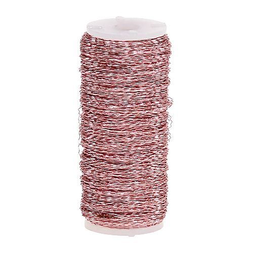 Floristik24 Bouilloneffect draad Ø0.30mm 100g/140m roze