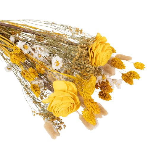 Artikel Boeket gedroogde rozen van Sola-hout. Elegant boeket voor een natuurlijke huisdecoratie. 50 cm