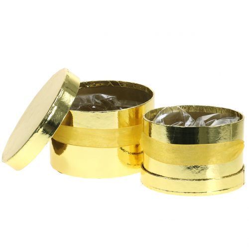 Floristik24 Bloembak goud Ø14 / 16cm 2st