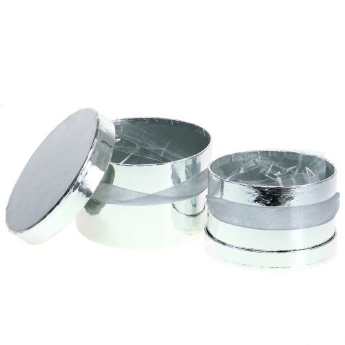Floristik24 Bloembak zilver Ø14/16cm 2st