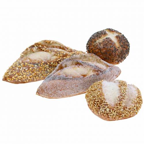 Floristik24 Kunstbroodjes dummy in een set van 4 gesorteerd