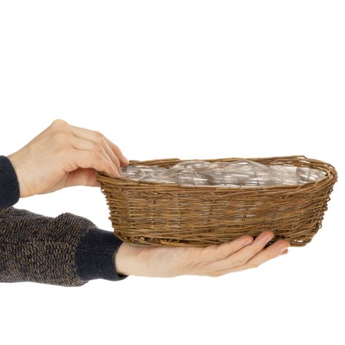 Broodmandje van circa 30 cm ovaal, ongepeld | Floristik24.nl