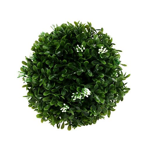 Buxusbol met bloemen groene decoratieve bal Ø15cm 1st