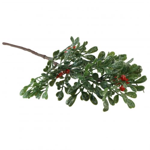 Artikel Kunsttak wintergroen rode bessen glitter vorst 36cm