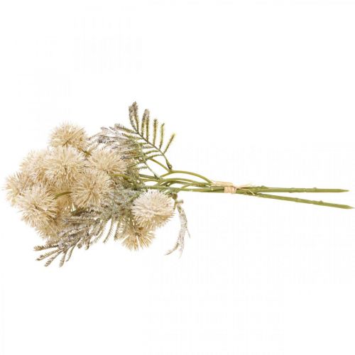 Floristik24 Kunst Distel Creme Drylook Bol Distel 33cm 3st