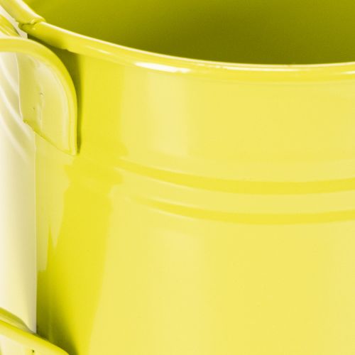 Kleurrijke decoratieve gieter, Ø11cm, H9,5cm, voor het beplanten van planten, lentetafeldecoratie, metaal, set van 8 | Floristik24.nl