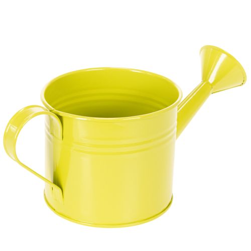 Kleurrijke decoratieve gieter, Ø11cm, H9,5cm, voor het beplanten van planten, lentetafeldecoratie, metaal, set van 8 | Floristik24.nl