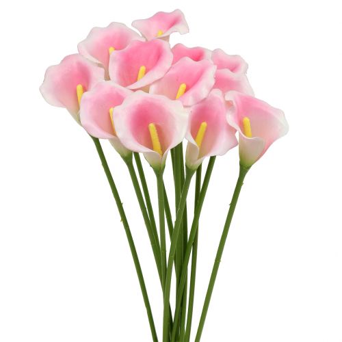 Floristik24 Calla decoratieve bloem roze 57cm 12st