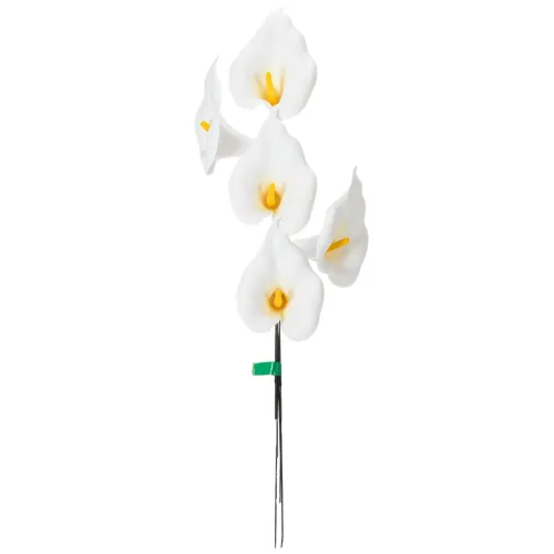 Kunstmatige callalelie met gele meeldraden, decoratieve bloemen, 35 cm, 10 stuks | Floristik24.nl